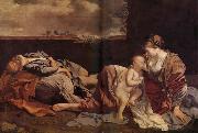 Orazio Gentileschi Le Repos de la Sainte Famille pendant la fuite en Egypte Spain oil painting artist